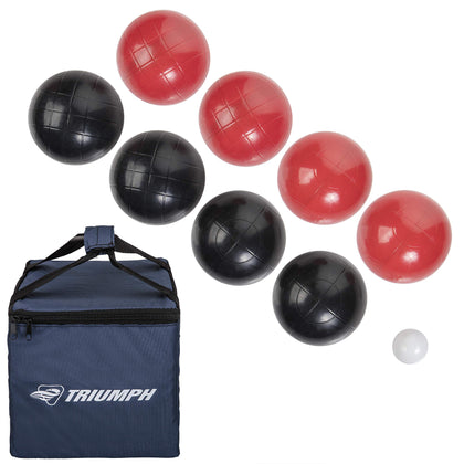 Triumph Sports Triumph 100mm Classic Bocce Ball Set - Includes 8 Bocce Balls, Jack and Carry Case