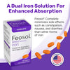 Feosol Complete Iron Supplement Caplets, Bifera Iron for High Absorption, Heme and Non-Heme Dual Action Minimizes Side Effects, 1 Per Day, For Energy and Immune System Support, Made in USA, 30 count