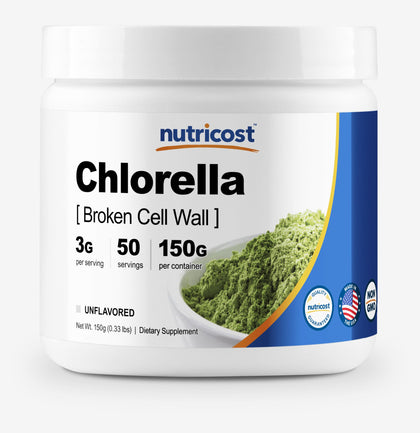 Nutricost Chlorella Powder 4oz - Organic Chlorella, 3000mg Per Serving, Non-GMO & Gluten Free