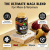 Maju Superfoods 4-in-1 Maca Root Capsules, Organic Black, Yellow & Red Roots w Black Pepper Extract for Absorption (120 ct) | Peru Product, Peruvian Powder, Men & Women Supplement, 60,000 mg