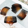 6 Pieces Plastic Side Hair Twist Comb French Twist Comb Hair Clips with Teeth, lyfLux Curved Tortoise Shell Decorative Hair Combs (23 Teeth)