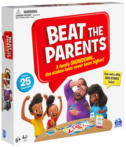 Beat The Parents Classic Family Trivia Game, Kids Vs Parents, with 25 Bonus Cards for Ages 6 and up (Amazon Exclusive)