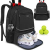 Ytonet Tennis Bag Tennis Backpack for Women Men 2 Rackets with Insulated Pocket Ventilated Shoe Compartment