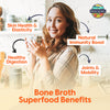 Paradise Naturals 100% Grass-Fed Beef Bone Broth Protein Powder -Active Probiotics- Collagen Peptide Rich, 15g Protein, Non-GMO, Low Sodium, Healthy Skin Hair Joints, Gut Health, Paleo Keto, No Gluten