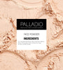 Palladio, Pressed Rice Powder with Mirror Mattifying Makeup Setting that Lasts All Day Instantly Absorbs Oil Works alone or with makeup, Translucent, 0.26 Ounce