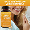 Viva Naturals Vitamin C and Zinc Supplement (250 Capsules) - 1000 mg Vitamin C with Zinc 20 mg Antioxidant Supplements for Immune Support, Plant Based Zinc and Vitamin C Supplement for Adults