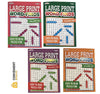 Word Search Puzzle Book Bundle (4-Pack Bundle) Easy-to-Read Large Print | 80 Challenging Searching Games Each | Men, Women, Adults, Seniors | Less Eye Fatigue & Strain