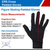 CRS Cross Ice Skating Gloves, Warm Padded Protection, Youth Medium/Large, Black