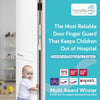 handisure 3in1 pack child door safety door pinch guard. automatic, hinge & lock side safety, reliable, multiple awards & unique, baby door stopper. easy to install, finger guard for door