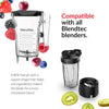 Blendtec 75 oz FourSide Jar - Four-Sided Blender Jar Compatible with Most Blendtec Blenders - 32 oz Blending Capacity - Clear