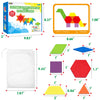 300 PCS Wooden Pattern Blocks Set for Kids with 24 Double-Sided Design Cards(48 Patterns) and Storage Bag in Gift Box,Fun Montessori Learning Toys