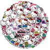 50pcs Cute Cartoon Hello Kitty Stickers for Kids Teens, White Kitty Stickers Vinyl Waterproof Stickers for Skateboard Laptop Luggage Fridge DIY Decal (Hello Kitty)