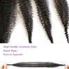 Viovian 2Packs Springy Afro Twist Hair 16 Inch Pre-Separated Kinky Marley Twist Braiding Hair Spring Afro Twist for Distressed Soft Locs Hair Extensions for Women Natural Black(1B#)