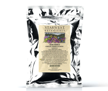 Starwest Botanicals Food Grade US Hardwood Activated Charcoal Powder, 1 Pound Bulk Bag