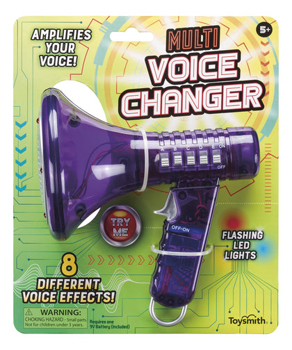 Toysmith Tech Gear Multi Voice Changer, Amplifies Voice With 8 Different Voice Effects, For Boys & Girls Ages 5+, Colors vary