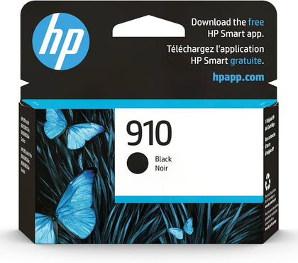 HP 910 Black Ink Cartridge | Works with HP OfficeJet 8010, 8020 Series, HP OfficeJet Pro 8020, 8030 Series | Eligible for Instant Ink | 3YL61AN