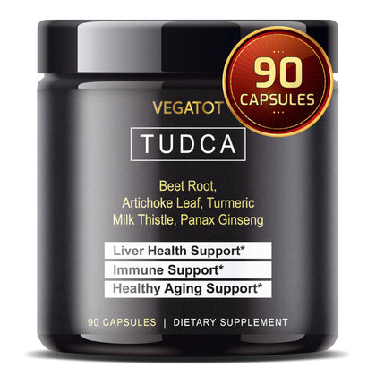 VEGATOT TUDCA (Tauroursodeoxycholic Acid) 6,100MG/Seving - *USA Made and Tested* Liver Support with Beet Root L-Arginine Milk Thistle Artichoke - Bile Flow Support Clean & Detox Formula