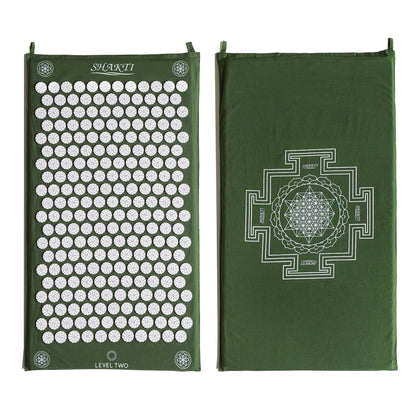 ShaktiMat Premium Acupressure Mat Original Level, Organic Cotton Certified, Ethically Handcrafted in India, Sustainable and Durable. Acupuncture relieves Stress, Tension, Promotes Relaxation and Focus