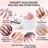 Makartt Solid Builder Nail Gel,15ML 4 in 1 Nail Extension Gel UV Glue for Acrylic Nails Soft Gel Nails Rhinestones Gel 3D Nail Sculpture Gel Hard Gel for Nails UV/LED Nail Lamp Required Dusty Pink