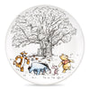 Silver Buffalo Disney Winnie the Pooh Walking Classic Scene Ceramic Teacup and Saucer, 12 Ounces