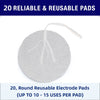 Syrtenty TENS Unit Replacement Pads - Pack of 40 Round Patches for Muscle Stimulation & Therapy, 1'' Electro Pad Set