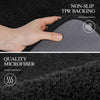 Walensee Large Bathroom Rug (24 x 40, Black) Extra Soft and Absorbent Shaggy Bathroom Mat Machine Washable Microfiber Bath Mat for Bathroom, Non Slip Bath Mat, Luxury Bathroom Floor Mats