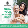 TWINLEAF 5 HTP Supplement for Mood Support - Made in USA - Natural 5-HTP & L-tryptophan Capsules - 5-HTP Booster for Men & Women - Proprietary Formula for Mood and Relaxation - 60 Vegan Capsules