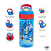 Zak Designs Sonic the Hedgehog Kids Water Bottle with Spout Cover and Built-in Carrying Loop, Made of Durable Plastic, Leak-Proof Water Bottle Design for Travel (17.5 oz, Non-BPA, Pack of 2)