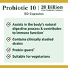 Probiotics by Nature's Bounty, Ultra Strength Probiotic 10, Immune Health & Digestive Balance, 60 Capsules