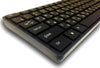 USB Keyboard with Russian English (Cyrillic) Letters/Characters- Full Size Slim Desktop Design