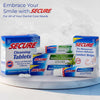 Secure Waterproof Denture Adhesive - Zinc Free - Extra Strong 12 Hour Hold - 1.4 oz (Pack of 2)