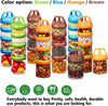 SELEWARE Portable Stackable Food Storage Containers for Snacks Formula Powder and Drinks Twist Lock System Airtight Leak-proof BPA and Phthalate Free Green and Orange