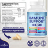 8 in 1 Immune Support Booster Supplement with Echinacea, Vitamin C and Zinc 50mg, Vitamin D 5000 IU, Turmeric Curcumin & Ginger, B6, Elderberry 120 Count (Pack of 2)