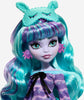 Monster High Creepover Party Doll, Twyla with Pet Bunny Dustin, Sleepover Clothes & Accessories like Hoodie, Book & Backpack