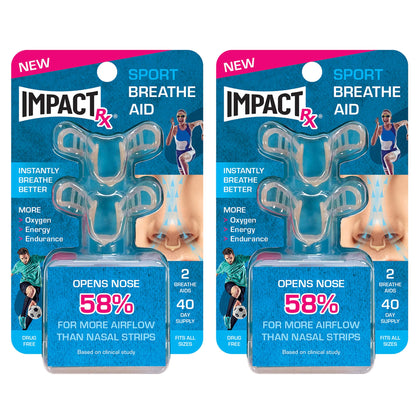 SleepRight ImpactRx Sport Intra-Nasal Breathe Aids for Sports,Athletes (2-Pack)