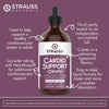 Strauss Naturals Cardio Support Drops, Natural Herbal Supplement to Support a Healthy Cardiovascular System, Non-GMO, Vegan, Gluten-Free, Soy Free, 7.6 fl oz (225ml)