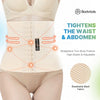 BODIVITALS Postpartum Waist Trainer | Waist Trainer for Women | Body Shaper Tummy Control | Women Waist Trainer Corset | Postpartum Belly Wrap | Tummy Tucker Post Pregnancy Recovery Belt (2XL, Beige)