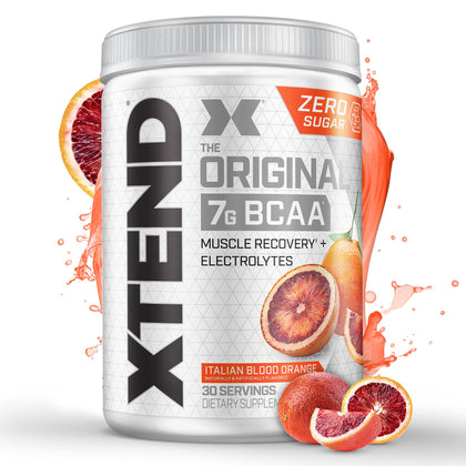 XTEND Original BCAA Powder Italian Blood Orange | Sugar Free Post Workout Muscle Recovery Drink with Amino Acids | 7g BCAAs for Men & Women | 30 Servings