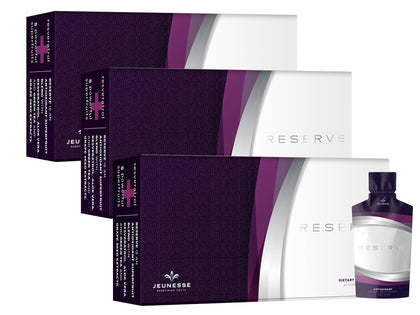 Jeunesse Global Reserve Antioxidant Fruit Blend Nutritional Supplement, (30ml) 30 Packets per Box (Pack of 3)