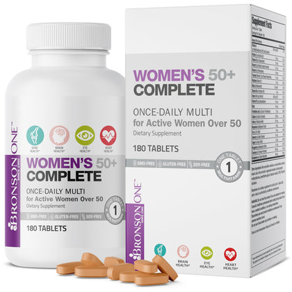 Bronson ONE Daily Womens 50+ Complete Multivitamin Multimineral, 180 Tablets