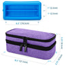 Luxja 2 Layers Insulin Case with an Ice Pack - Holds 6 Vials (10ml) or 2 Insulin Pens, Diabetic Bag with Supplies Storage Pockets, Purple