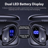 bmanl Wireless Earbuds Bluetooth Headphones 48hrs Play Back Sport Earphones with LED Display Over-Ear Buds with Earhooks Built-in Mic Headset for Workout Black