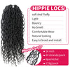 New Goddess Locs Crochet Hair Extensions 18Inch Pre-looped River Fauxs Locs Wavy Curly Fauxlocs Bohemian Crochet Braids 4Packs(1B, 18inch)