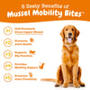 Zesty Paws Mussel Mobility Bites for Dogs - New Zealand Green Lipped Mussel with Natural Glucosamine & Chondroitin + Omega-3 Fatty Acids - Hip & Joint Support Supplement Soft Chews - 90 Count