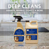 Granite Gold Daily Cleaner Spray and Refill Streak-Free Cleaning for Granite, Marble, Travertine, Quartz, Natural Stone Countertops, and Floors, 24 & 64 Fluid Ounce, 2-Pack