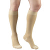 Truform 20-30 mmHg Compression Stockings for Men and Women, Knee High Length, Closed Toe, Beige, Large