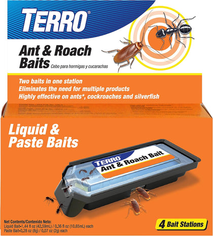 Terro T360 Ant and Roach Stations, 1 PACK Ant & Roach Baits, Black