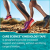 Care Science Waterproof Kinesiology Tape, 40 ct Precut Strips (2 Rolls), Black | Elastic Sports & Weightlifting Tape Supports Muscles & Joints. Water Resistant