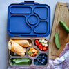 Yumbox® Presto Leakproof Stainless Steel Bento Box (Santa Fe Blue) 4 compartments plus treat well, Lightweight, Premium Durable Materials, Silicone seal, Stainless Steel Tray, Easy open Latch