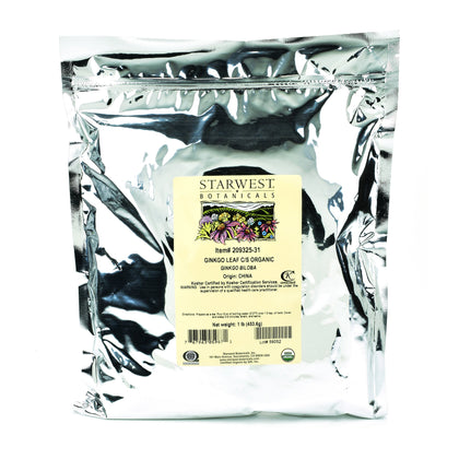 Starwest Botanicals Organic Ginkgo Leaf C/S, 1 Pound